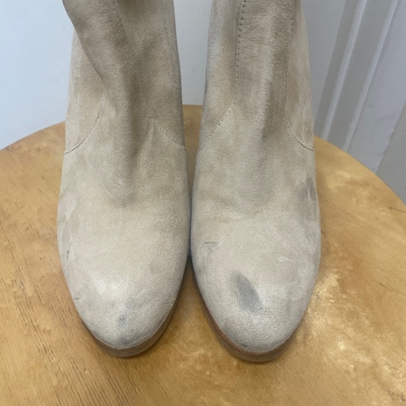 STUART WEITZMAN SUEDE THIGH HEELED BOOTS - Picture 10 of 14